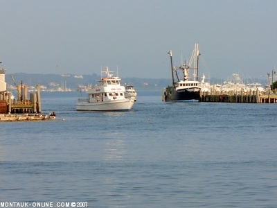 Boat in Montauk Harbor