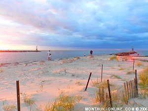 Evening at Montauk Harbor Jetties