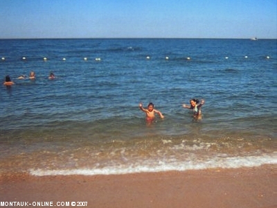 Playing in the water at Gin Beach in Montauk, NY