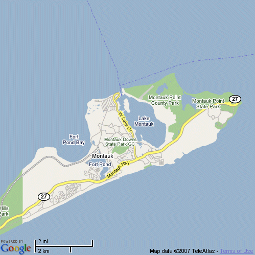 Map of Montauk, NY - Long Island