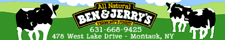 Ben & Jerry's ~ 478 West Lake Drive ~ 631-668-9425